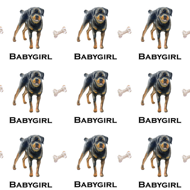 Watercolor Rottweiler Personalized Gift Wrap