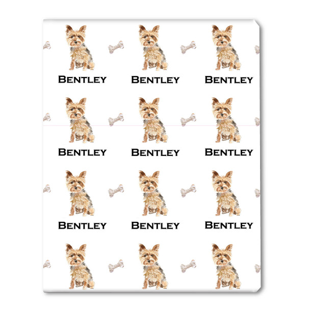 Watercolor Yorkie Personalized Gift Wrap