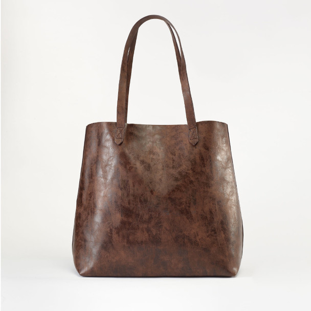 Chocolate Avondale Tote - Vegan Leather