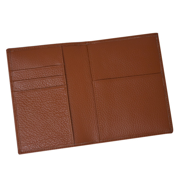 Saddle Genuine Leather Passport Cover