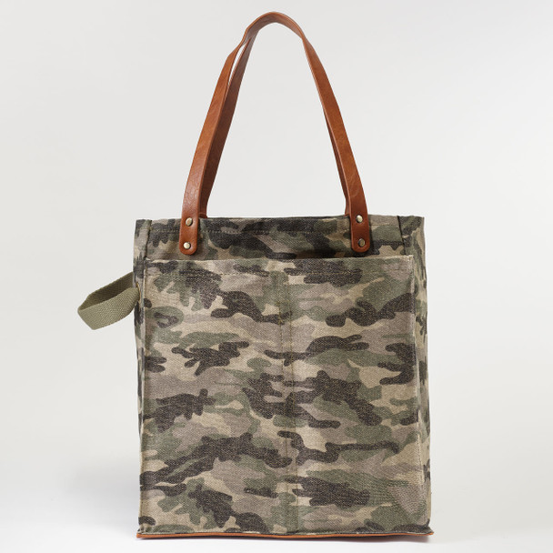 Shimmer Camo Canvas Multi-Pocket Ultimate Market Tote