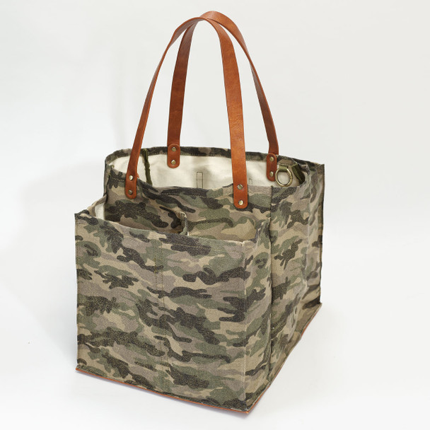 Shimmer Camo Canvas Multi-Pocket Ultimate Market Tote