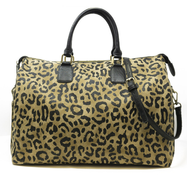 Leopard Duffie Overnighter Bag