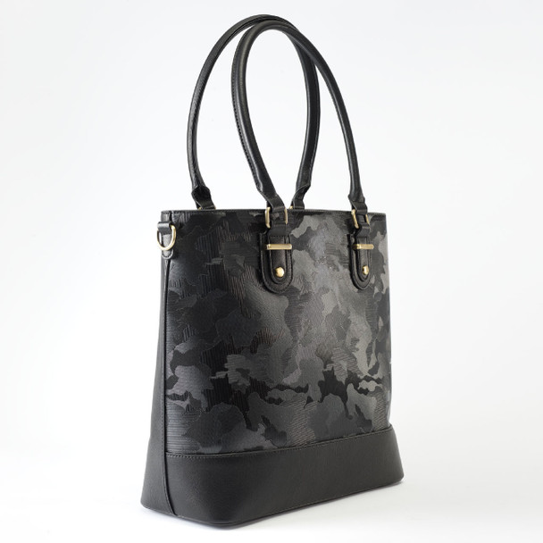 Midnight Camo Claire Tote - Vegan Leather - Stamped