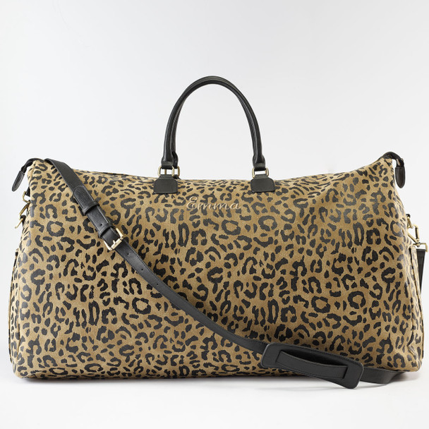 Leopard Weekender - Embroidered
