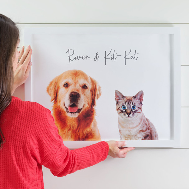 Canvas Wall Print with Text- 24" x 36" 2 Photo