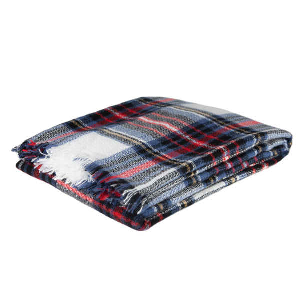 Leigh Plaid Blanket Scarf/Wrap