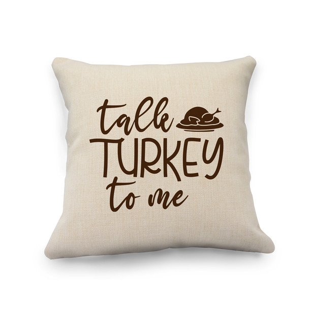 Talk Turkey To Me Natural Pillow Cover