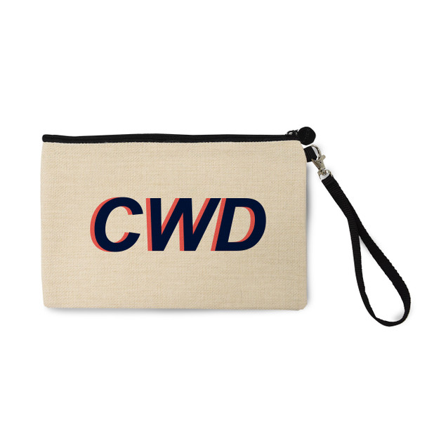 Shadow Letters Natural Zip Pouch Shadow Letters Natural Zip Pouch