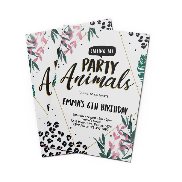 Call All Party Animals Invitation- Mixed