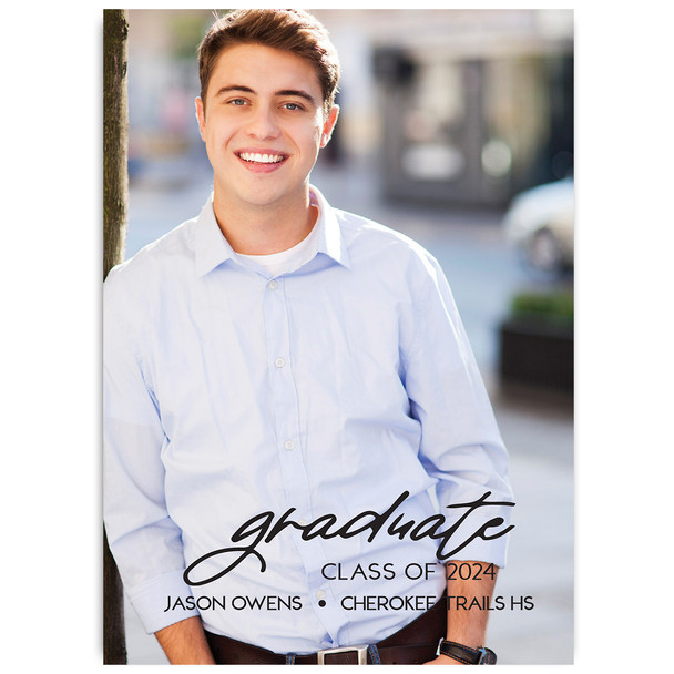 Photo Scripted Graduate Announcement-Bottom Photo Scripted Graduate Announcement-Bottom