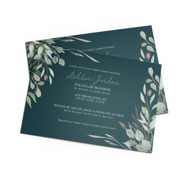 Autumn Foliage Bridal Shower Invitation