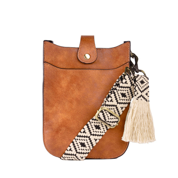 Camel Lulu Crossbody - Vegan Leather