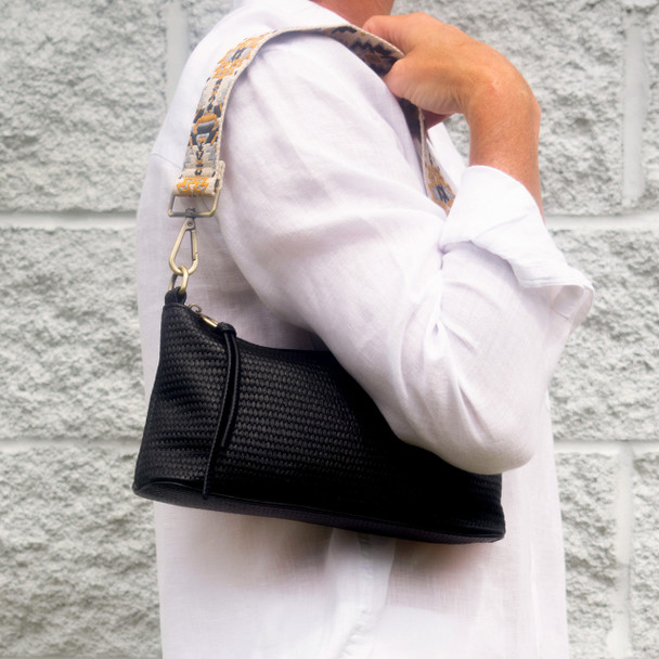 Quinn Shoulder Bag- Midnight - Vegan Leather