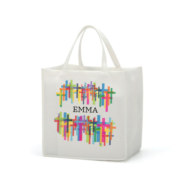 Layered Crosses Small Gift Tote