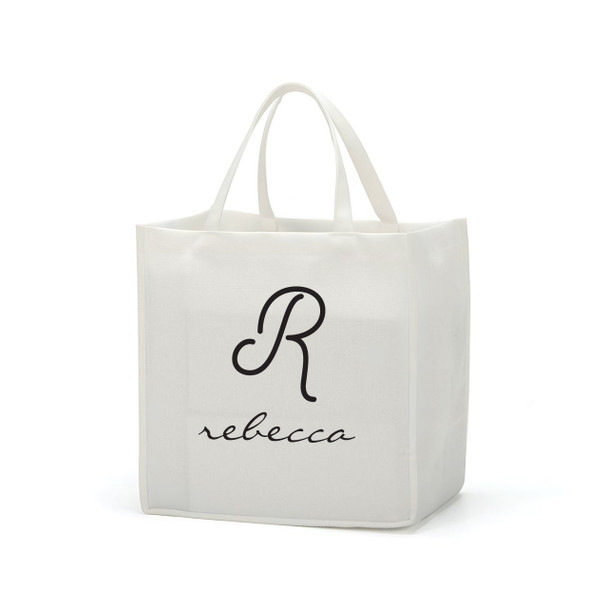 Script Initial Small Gift Tote