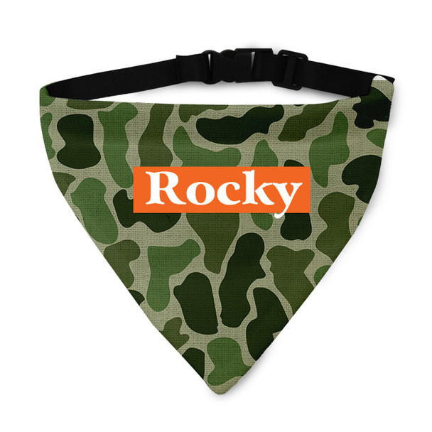 Green Textured Camo Pet Bandana Collar