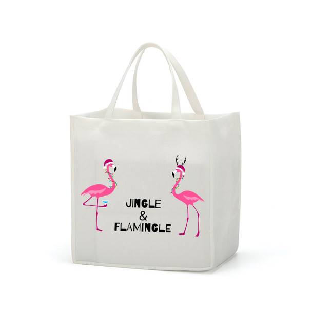 Jingle Flamingle Small Gift Tote