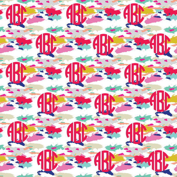 Paint Splash Monogram Gift Wrap Paint Splash Monogram Gift Wrap