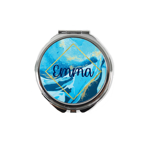Ocean Marble Compact Mirror