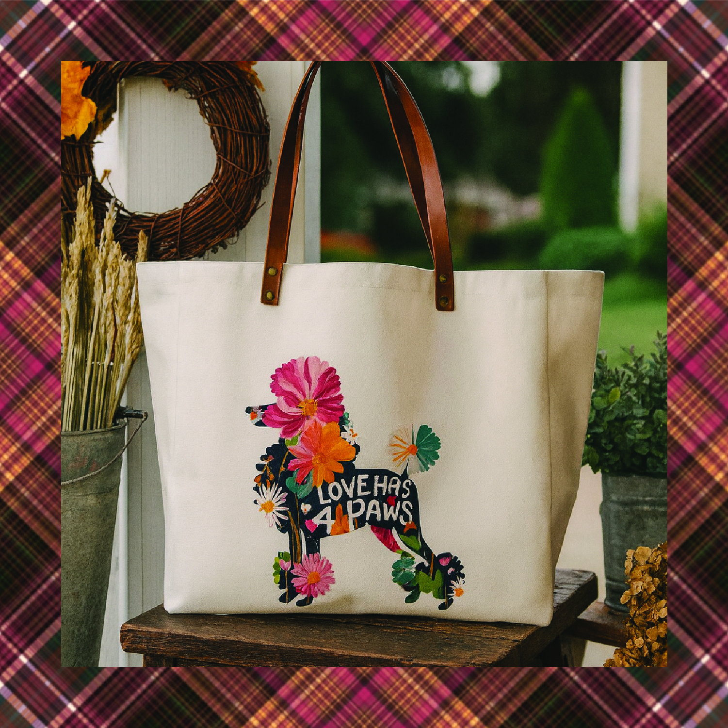 A Christmas gift guide featuring a stylish handbag, a cozy scarf, and various trendy accessories.