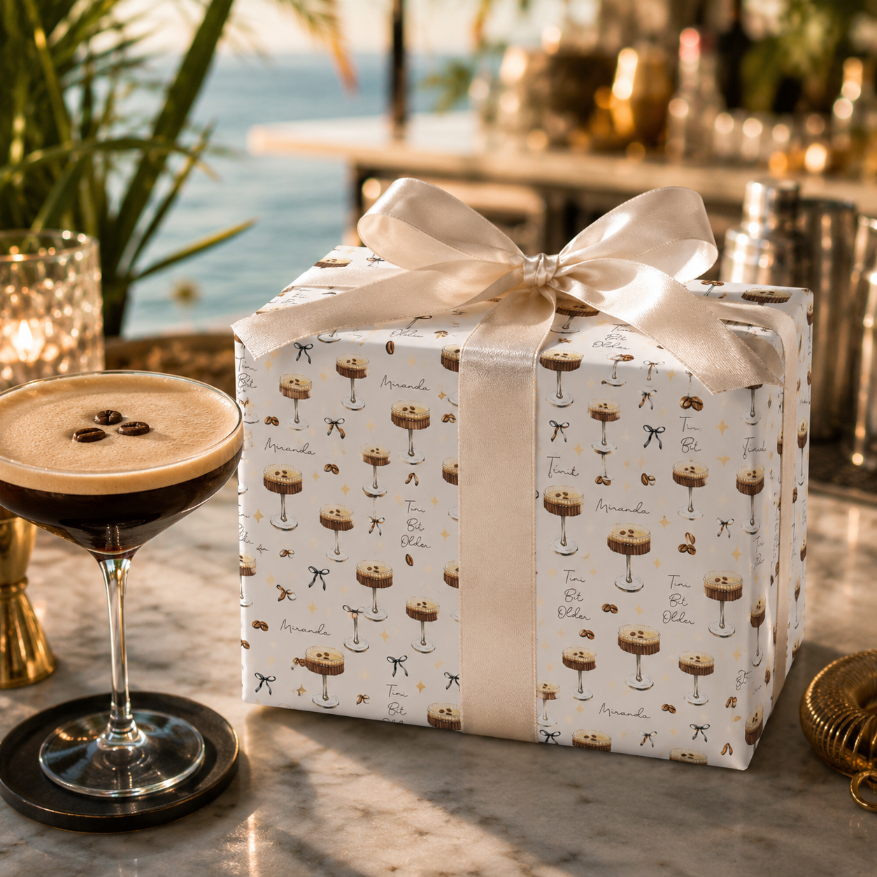 Personalized gift wrap featuring a vibrant pineapple design, perfect for tropical-themed gifts.