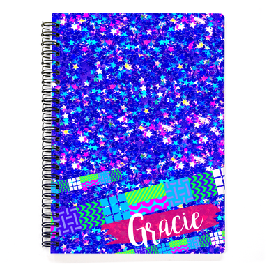Notebook Emma Sparkly Stars Spiral Notebook - Emma & Brody