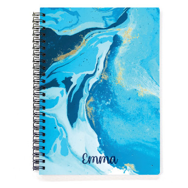 Notebook Emma Ocean Marble Spiral Notebook - Emma & Brody