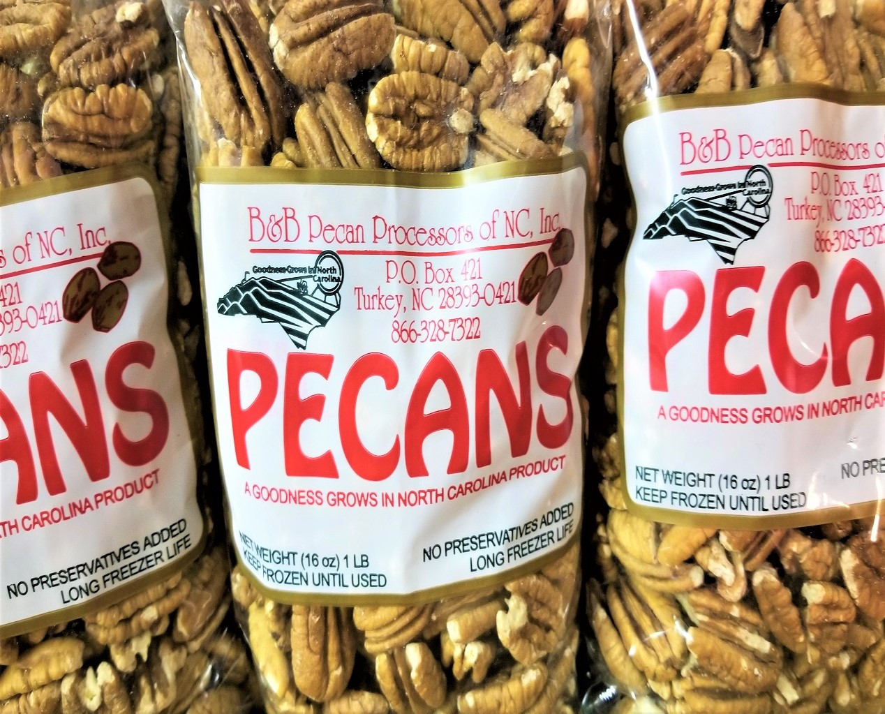 1LB Mammoth Pecan Halves Elizabeth's Pecans