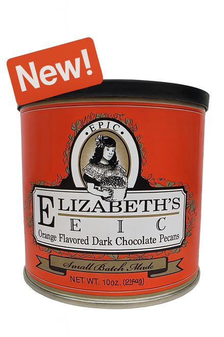 Elizabeth's Epic Orange Flavored Dark Chocolate Pecans