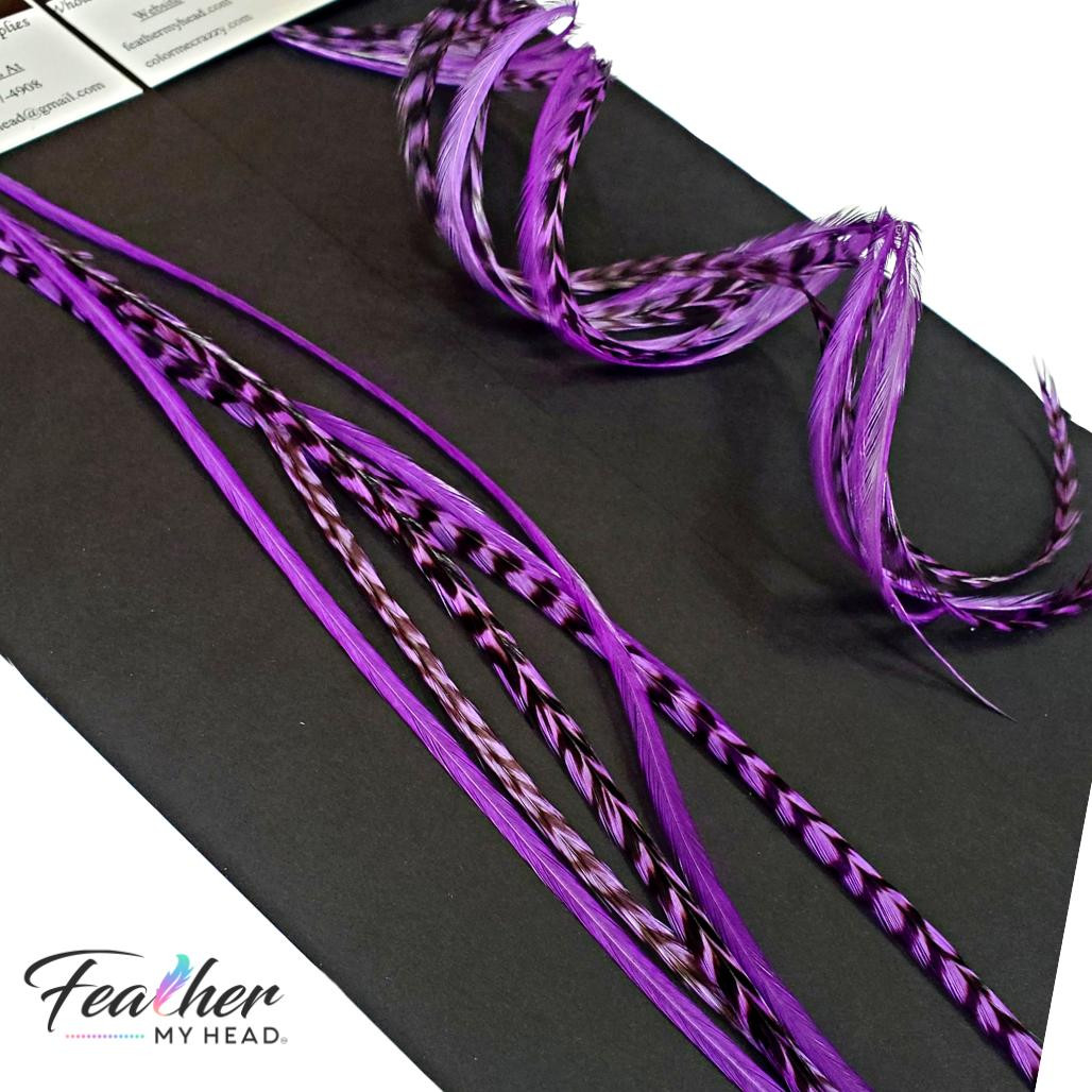 Hair Feathers Feather Extensions Purple Feather My Head