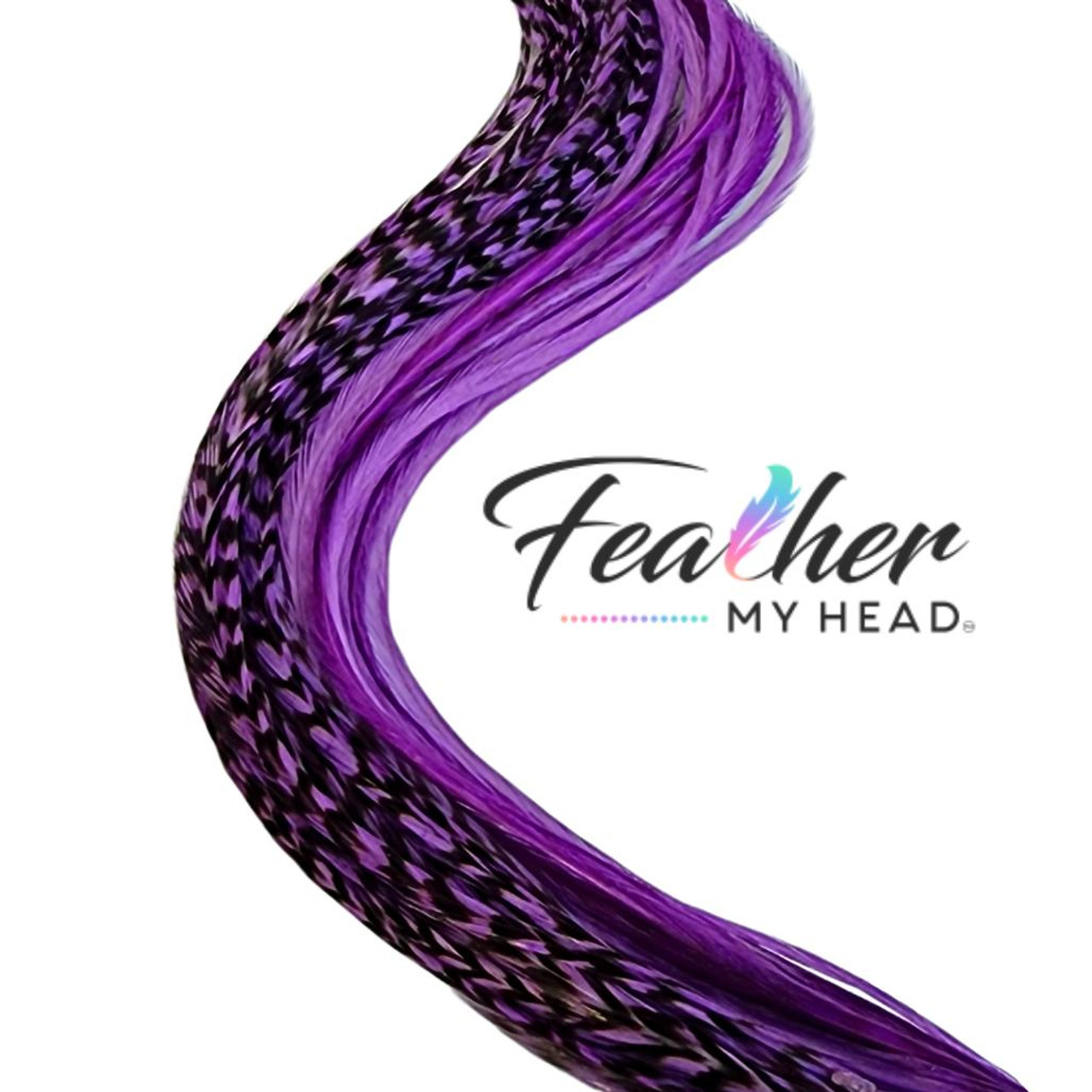 Hair Feathers - Feather Extensions, Purple