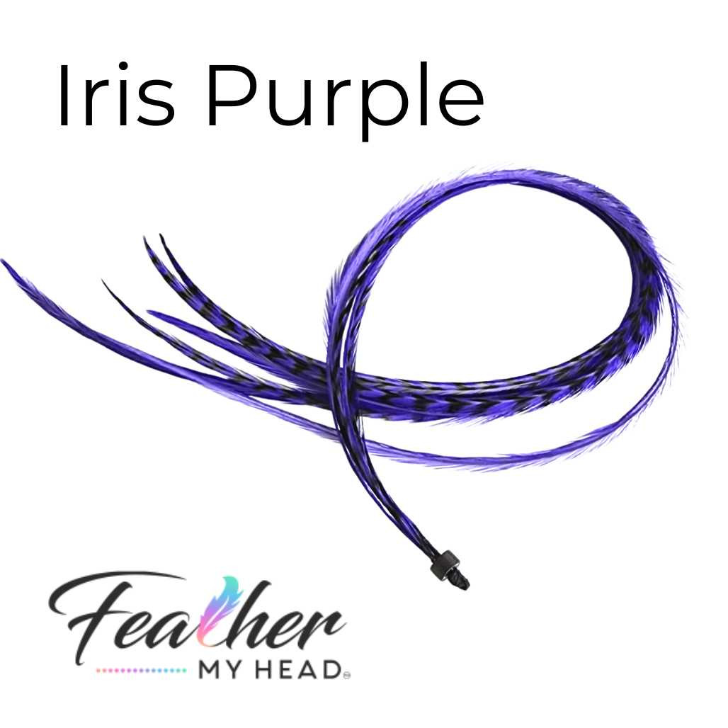 Iris Purple Hair Feather Extensions