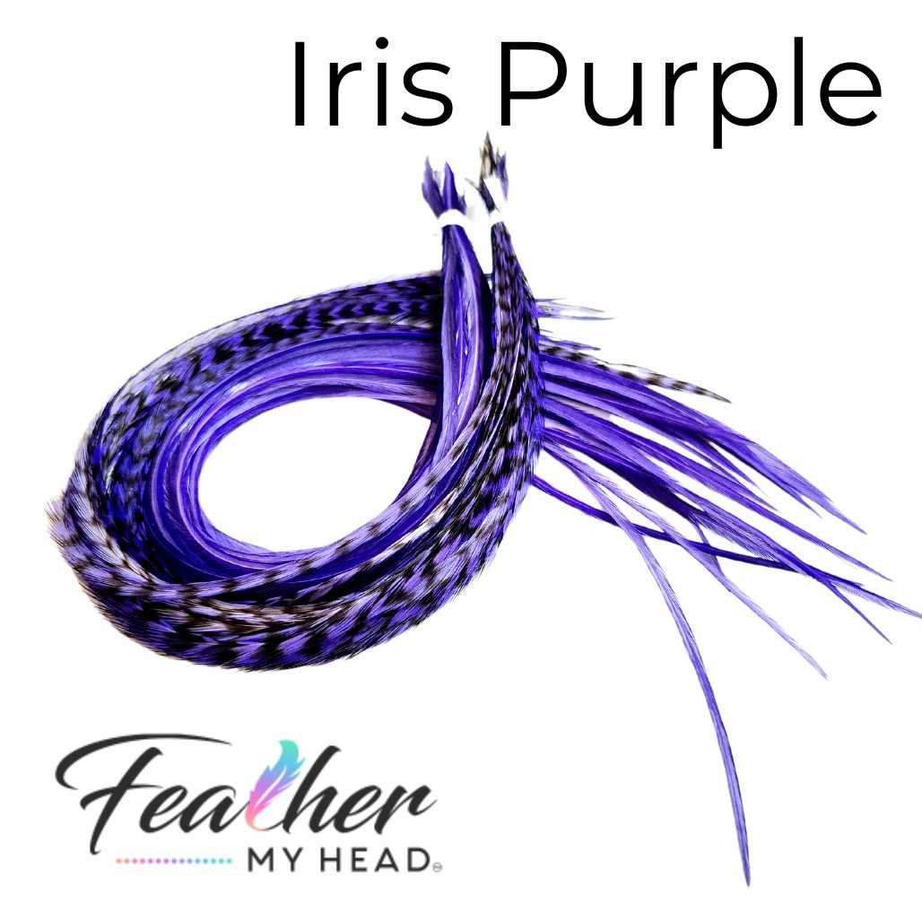 Iris Purple Hair Feather Extensions
