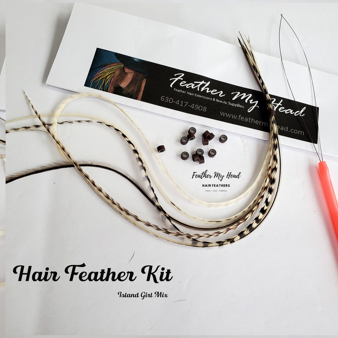 Hair Feathers Natural White Feather My Head