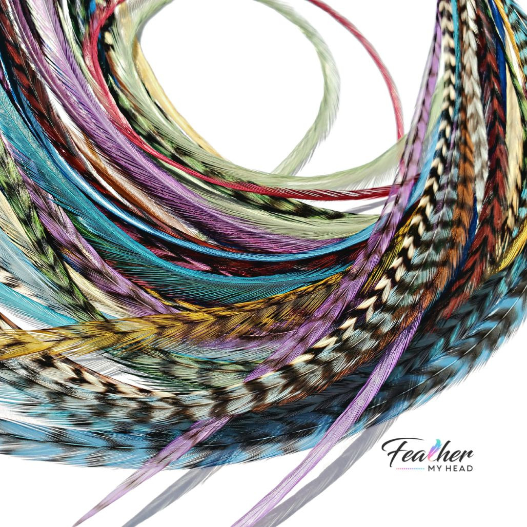 Hair Feather Feather Extensions Multi Color Bulk Feather My Head
