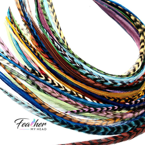 Feather My Head Hair Feather and Hair Feather Extension Kit with the