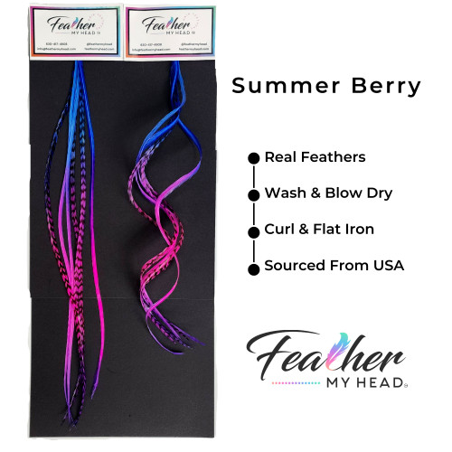 Hair Feathers. Hand Dyed in a Rainbow Tie Dye Effect in -   Feather  hair extensions, Feathered hairstyles, Hair extension kit