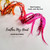 Hair Feather Kit. Multi Color Rainbow hair feathers.  Hand dyed in colors of yellow orange pink.