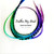 Rainbow hair feather kit., Hand dyed feathers in blue turquoise purple and green