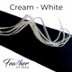 hair feather extension kit in cream white