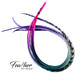 Get ready to spread your wings and fly with our Dragonfly Hair Feathers! Inspired by the enchanting colors of dragonfly wings, these feathers are dyed in a playful mix of Pink, Purple, and Teal Green colors.
Each feather in this unique collection is meticulously hand-dyed, ensuring that no two feathers are exactly alike. Featuring a stunning blend of multiple colors on each feather, our hair feathers create a unique Ombre rainbow tie-dye effect.