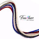 Red, White and Blue hair feathers - feather hair extensions. 6 real rooster feathers with optional feather kit