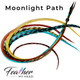 Moonlight Path Hair Feather Collection in Earthy shades of blue and brown hair feathers