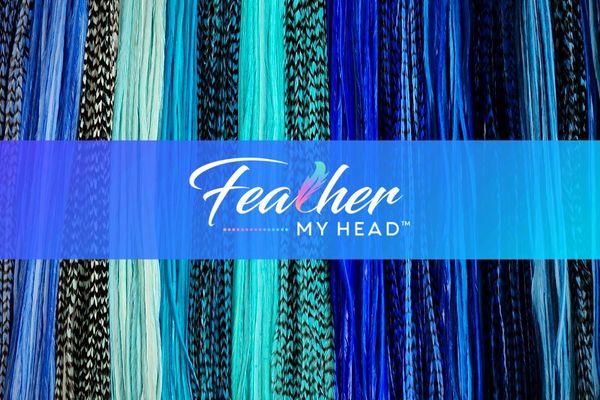 Dark Blue Hair Feather Extensions