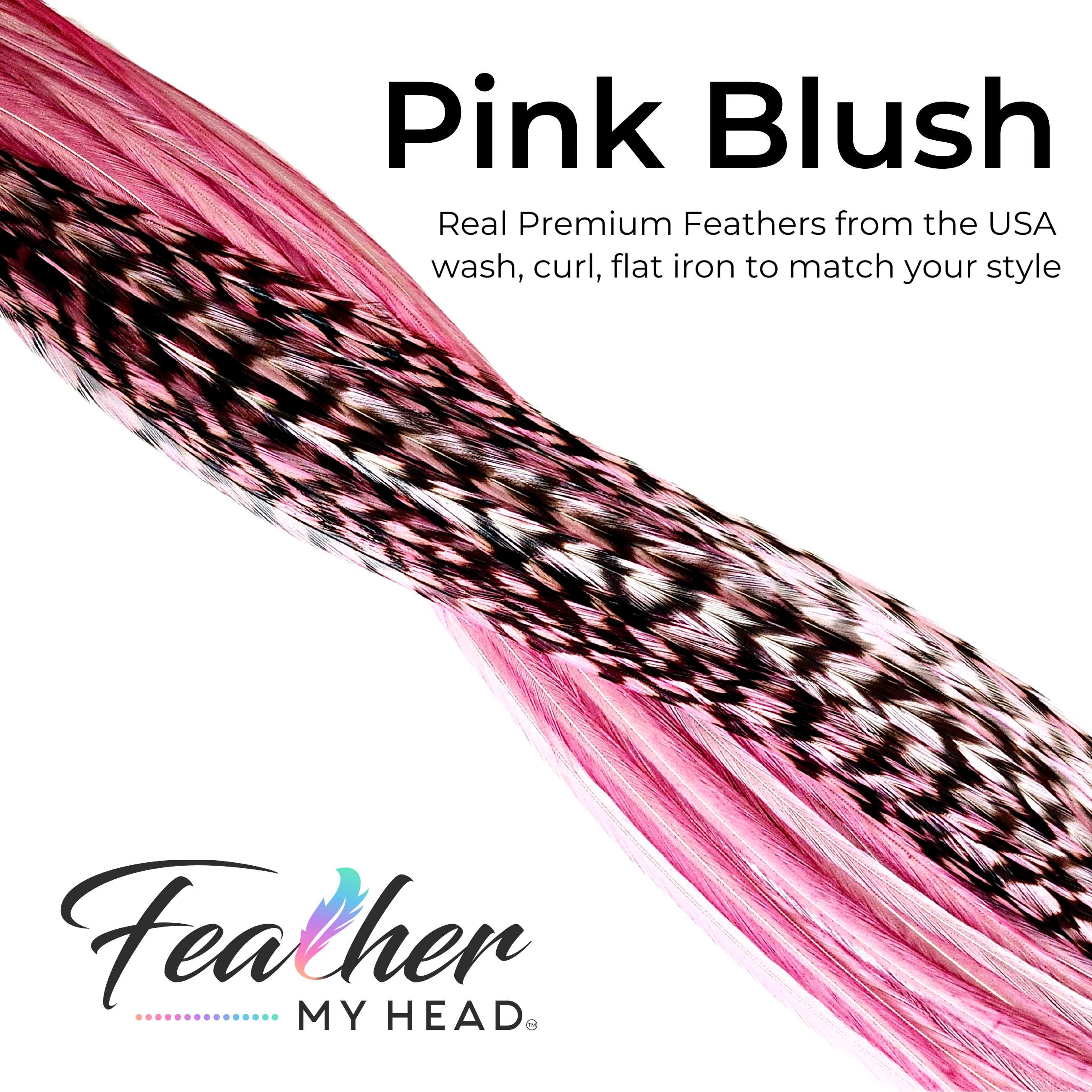 Feather Hair Extensions | Pre-Bundled Feathers I Pink This Is The One / Medium
