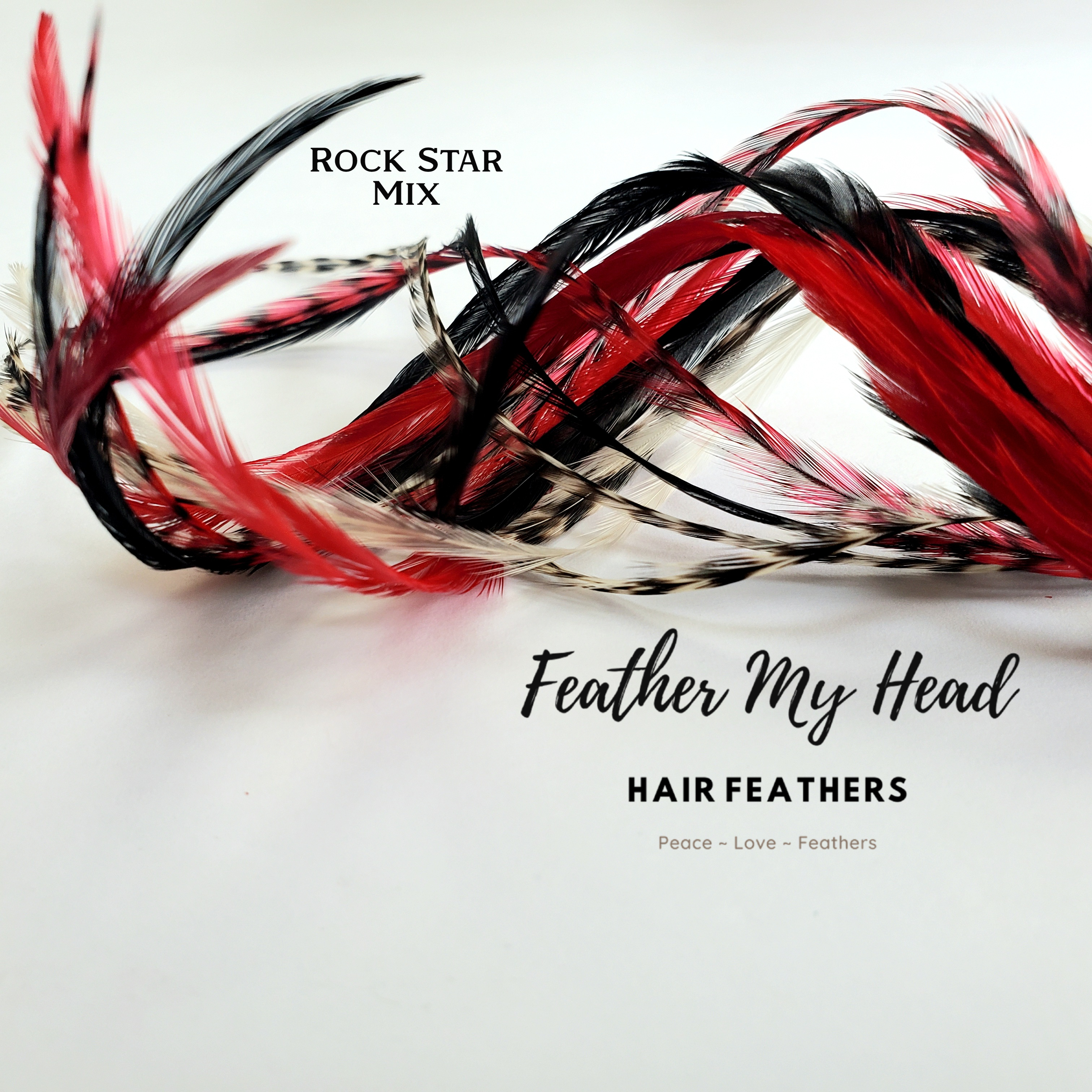 Hair Feather Christmas Salon Starter Pack - Mistletoe and Holly - Red -  Green- White - Hair Feathers - Long Length 11 to 16 Inches - Feather My  Head Hair Feathers