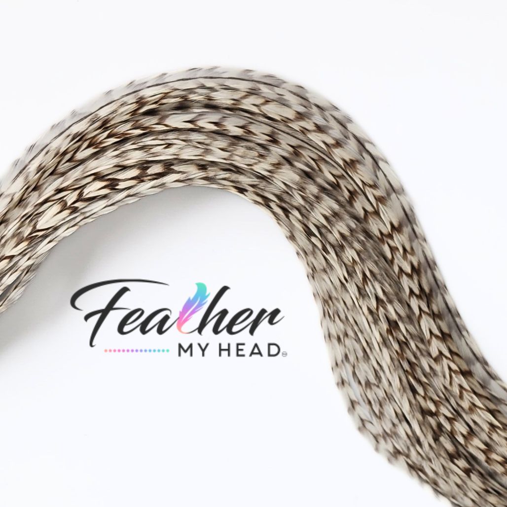 Long Hair Feathers | 11-14 Inches Lavender Grizzly / Thin