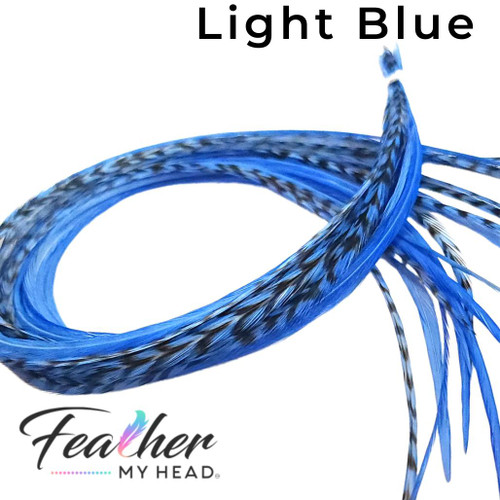 Light Blue Hair Feather Extensions Feather My Head Hair Feathers
