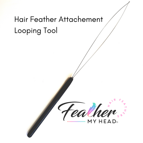 Feather Hair Extension Looping Tool Pulls Hair Through Attachment Bead